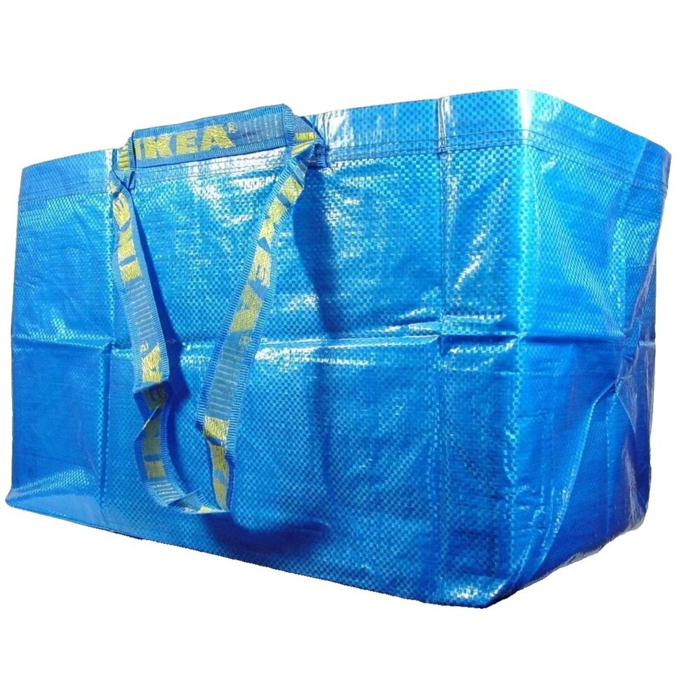 Lot of 4 IKEA Large 19 Gallon Bags Shopping Laundry Grocery Storage FRAKTA - Picture 2 of 4